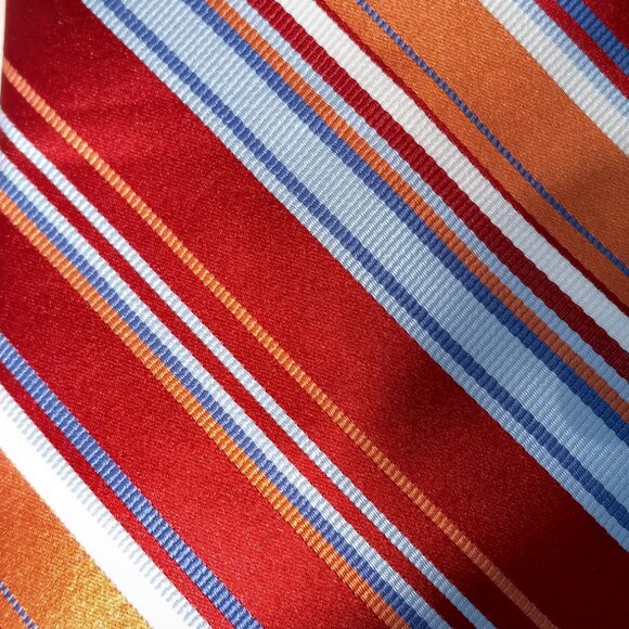 City of London Neck Tie 100% Silk Rep Stripes and Polka Dots - Picture 5 of 11